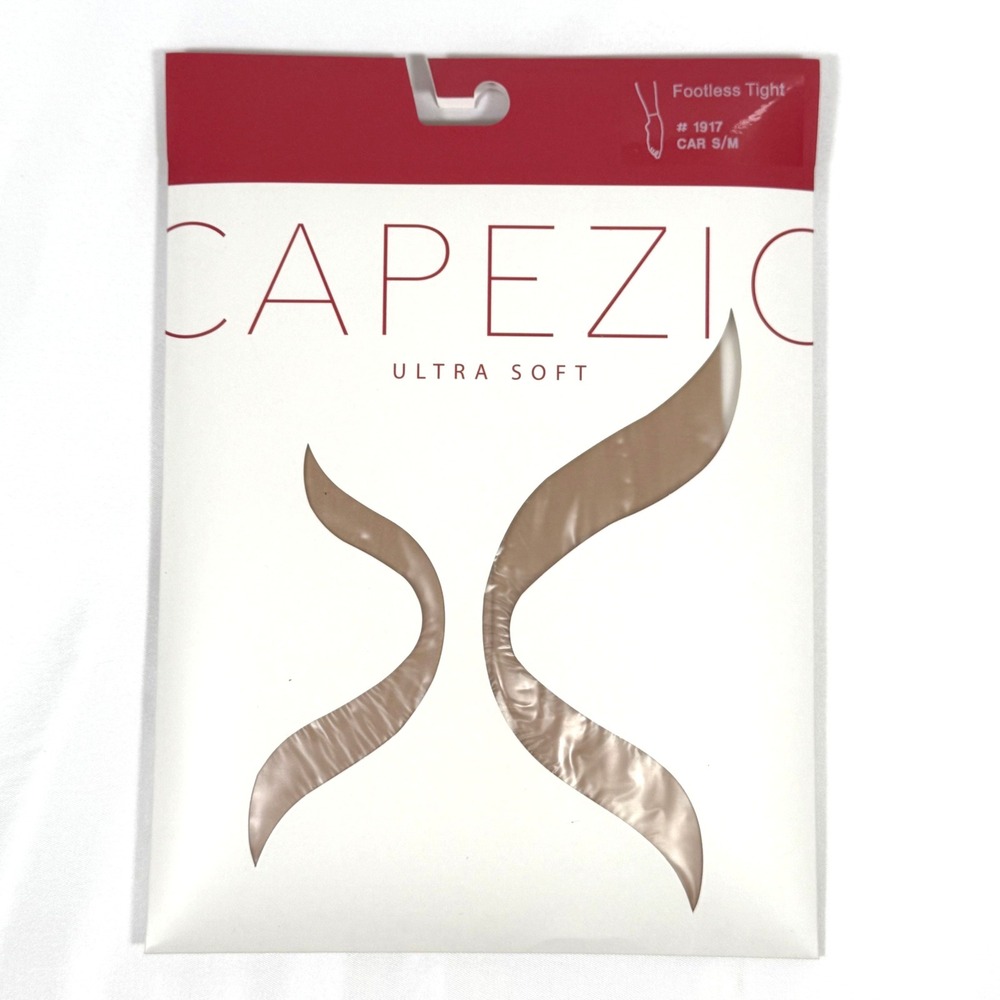 Capezio 1917 Ultra Soft Footless Tights Women S/M Caramel NIP Dance Yoga Ballet